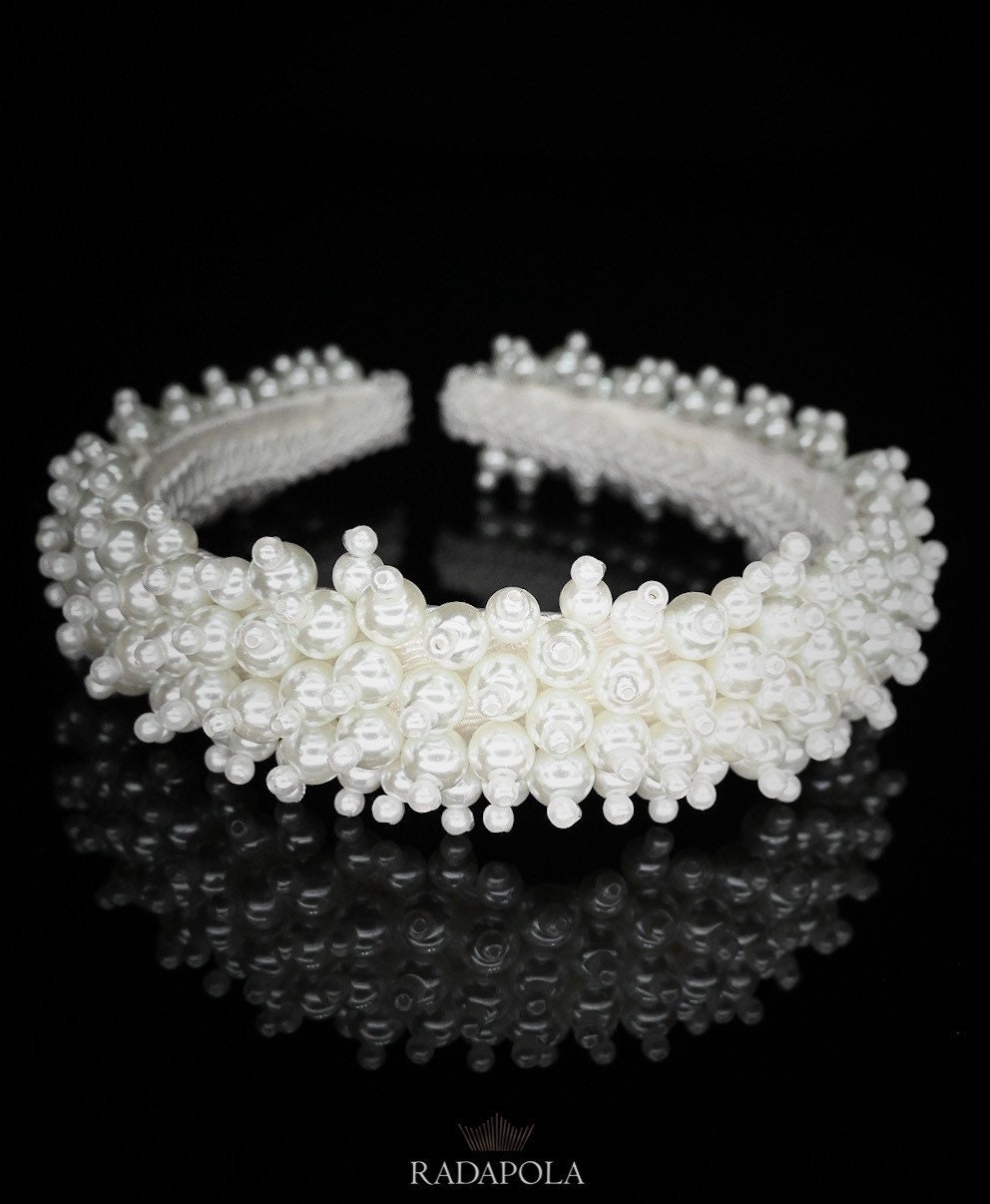 Bridal Pearl Headband, Alice Headband, Wedding Hair Piece, Formal Bridal Pearl Headband, Alice Headband, Wedding Hair Piece, Formal