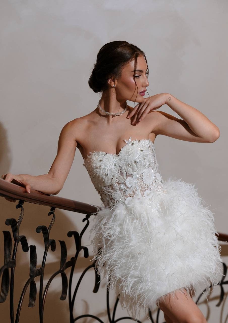 Robe de plume blanche Etsy France