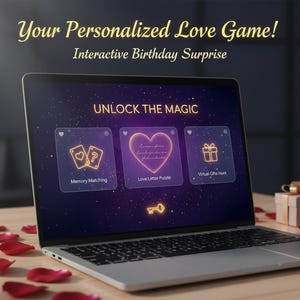 Gepersonaliseerde digitale Valentijnsdagkaart | Interactieve liefdesmeter verjaardagscadeau (digitaal)