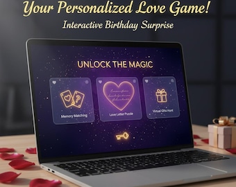 Biglietto digitale personalizzato per San Valentino / Misuratore d'amore interattivo - Regalo di compleanno (digitale)