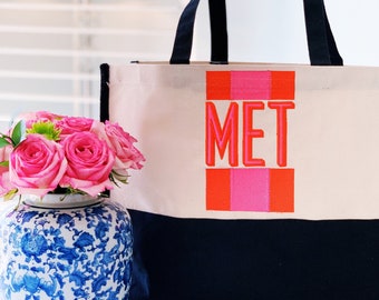 Monogram Tote Bag - Personalized Tote Bag - Large Canvas Monogrammed Tote Bag - Canvas Tote Beach Bag - Monogram Bridesmaid Tote Bag