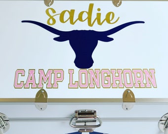 Camperkoffer Vinyl-Aufkleber – Camperkoffer-Aufkleber – Personalisierter Camperkoffer – Camperkoffer-Monogramm – Camperkoffer-Name – Camperkoffer-Aufkleber