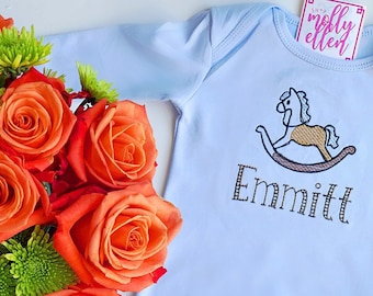 Baby Boy Coming Home Outfit, Monogrammed, Personalized, Newborn Coming Home, Gown, Baby Shower Gift, Monogram Gown, Baby Boy Gown, Custom