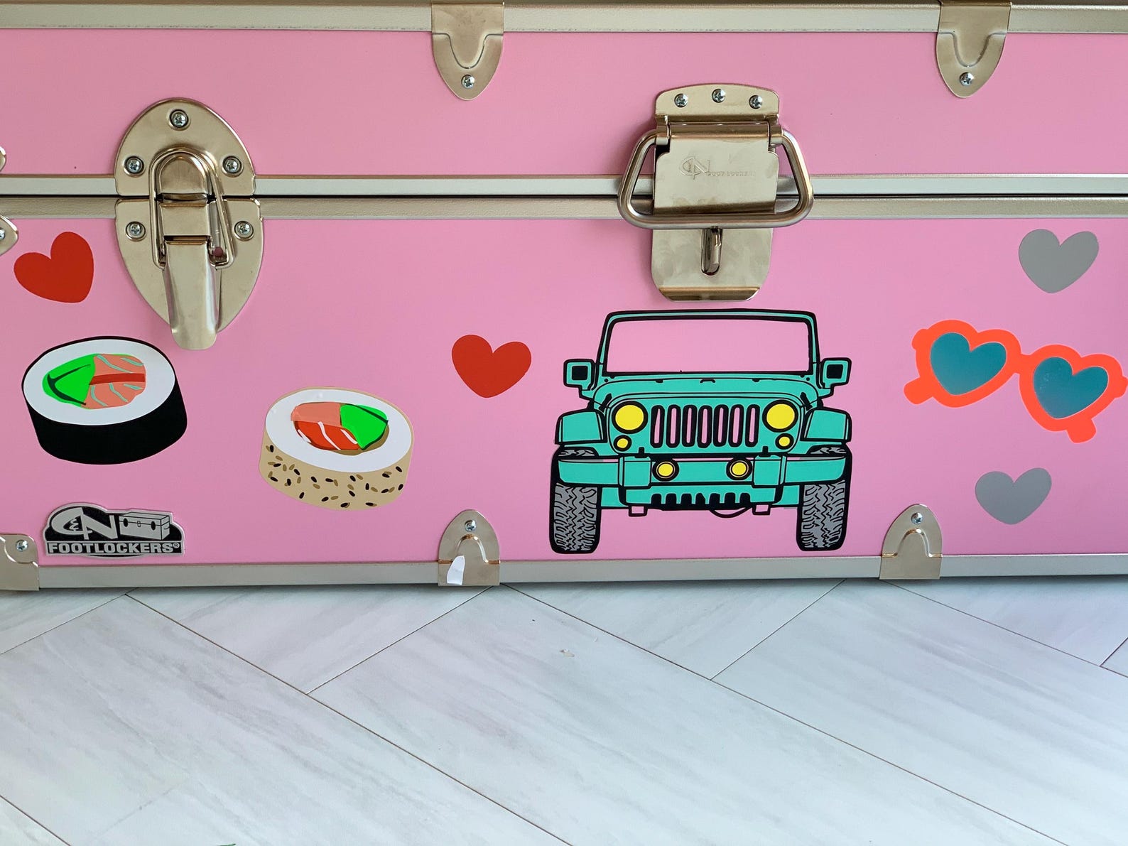 Camp Trunk Vinyl Decal Decor - Camp Trunk Stickers - Personalized Camp ...