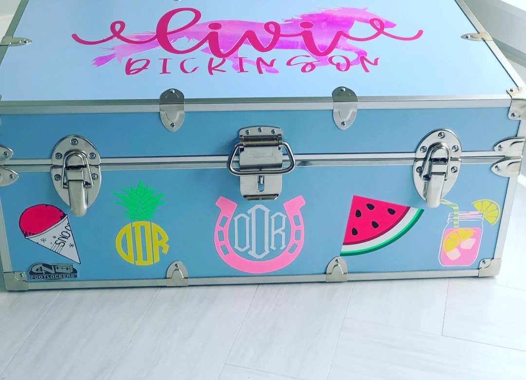 Camp Trunk Vinyl Decal Decor - Camp Trunk Sticker - Personalized Camp ...