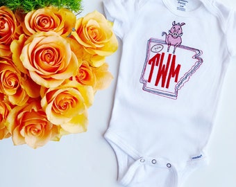 Arkansas Razorbacks Monogram Onesie: Game Day Hog Bodysuit