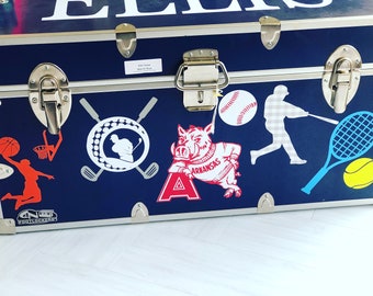 Camp Trunk Vinyl Decal Decor - Camp Trunk Sticker - Personalized Camp Trunk - Camp Trunk Monogram - Camp Trunk Name - Camp Trunk Decals
