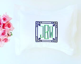 Monogrammed Baby Pillow, Boudoir Baby Pillow, Personalized Baby Gift, Decorative Throw Pillow, Nursery Pillow, Baby Monogrammed Pillow