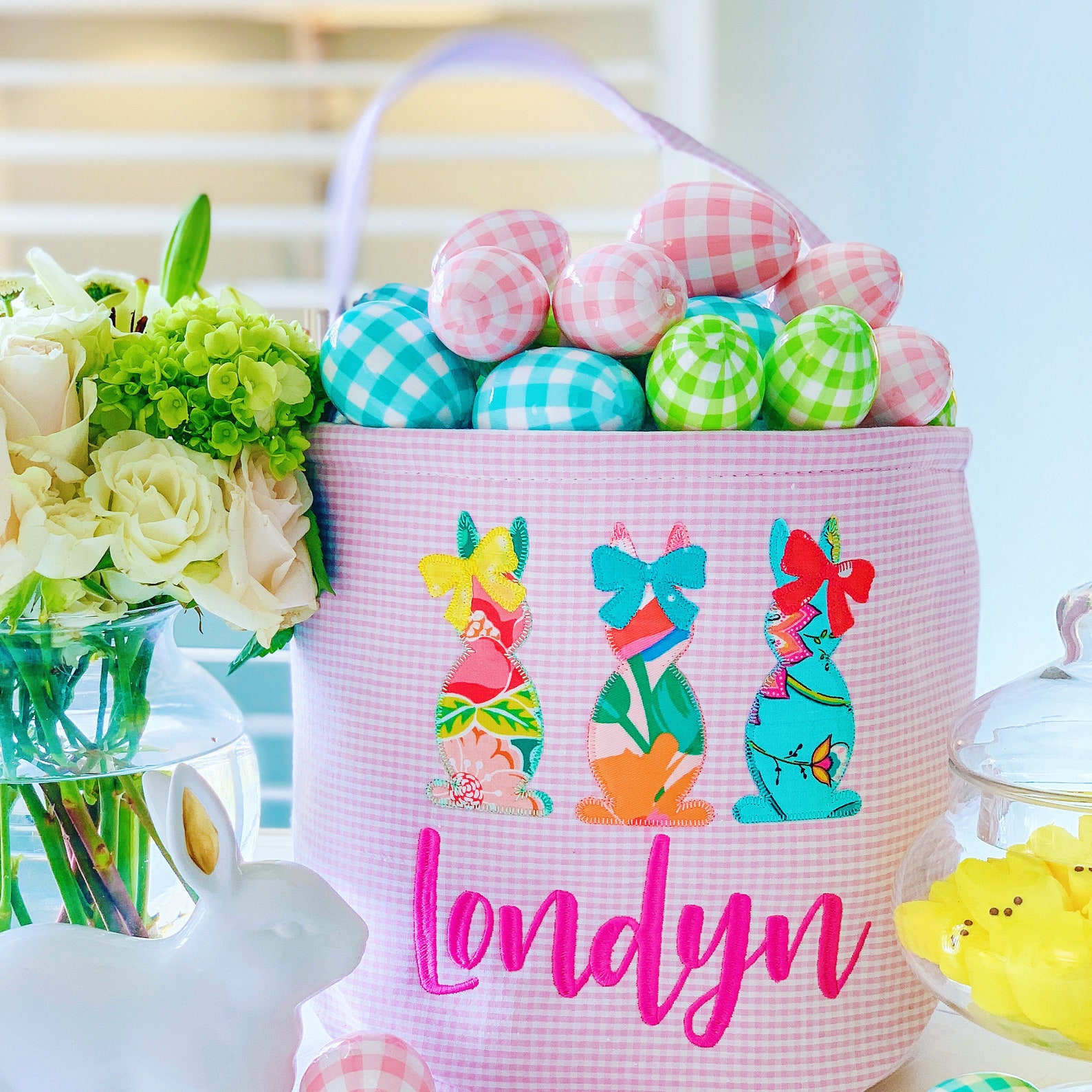 Monogrammed Easter basket Personalized Easter Basket Etsy