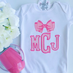 Baby Girl Coming Home Outfit, Monogrammed, Personalized, Newborn Coming Home, Gown, Baby Shower Gift, Monogram Gown, Baby Girl Gown, Custom