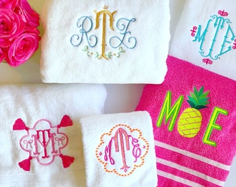 Monogrammed Bath Towel