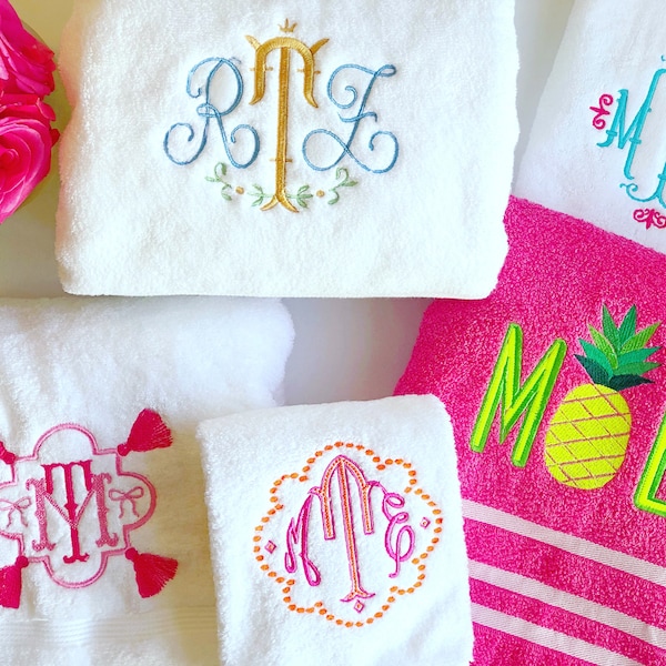 Monogrammed Bath Towel