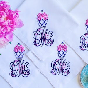 Monogrammed Dinner Napkins, Embroidered Linen Napkins, Personalized Cloth Napkins, Embroidered Napkins, Custom Napkins, Personalized Gift