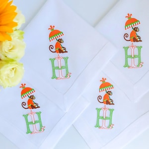 Monogrammed Dinner Napkins, Embroidered Linen Napkins, Personalized Cloth Napkins, Embroidered Napkins, Custom Napkins, Personalized Gift