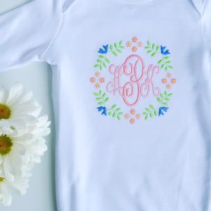 Baby Girl Coming Home Outfit, Monogrammed, Personalized, Newborn Coming Home, Gown, Baby Shower Gift, Monogram Gown, Baby Girl Gown, Custom