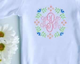 Baby Girl Coming Home Outfit, Monogrammed, Personalized, Newborn Coming Home, Gown, Baby Shower Gift, Monogram Gown, Baby Girl Gown, Custom