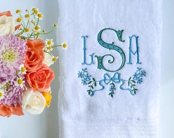 Toalla de baño con monograma