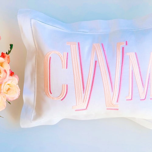 Monogrammed Baby Pillow Boudoir Baby Pillow Personalized Etsy