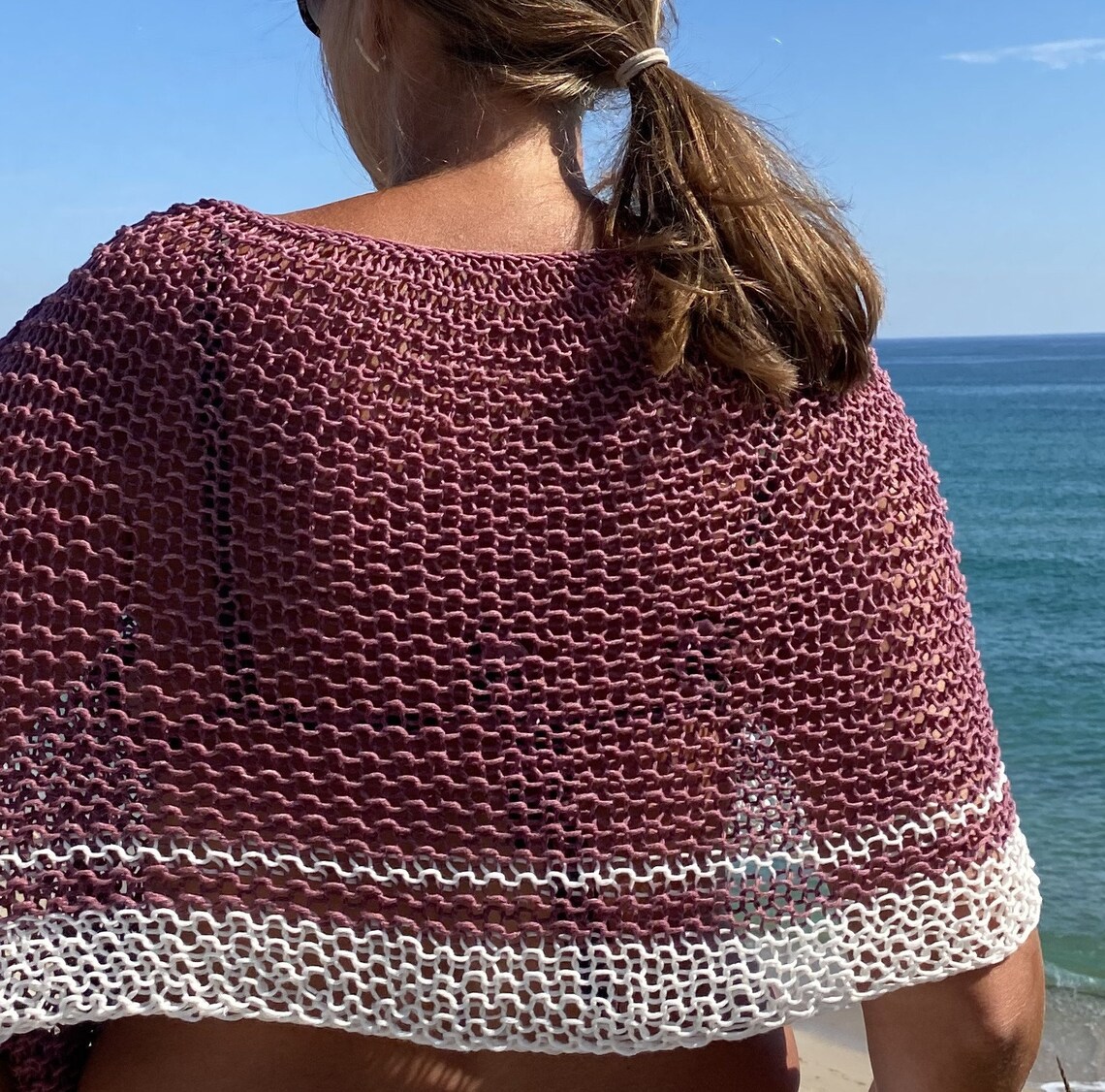 SOFT KNIT PONCHO WITH CRYSTALS A GIRL LIKE YOU