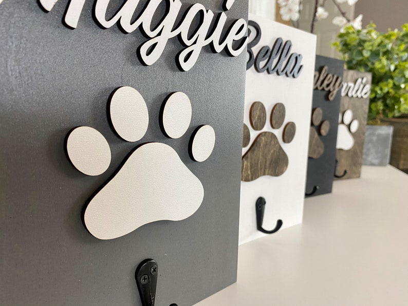 Personalized Dog Leash Holder 6X8 Pet Leash Sign Pet Leash Etsy Canada