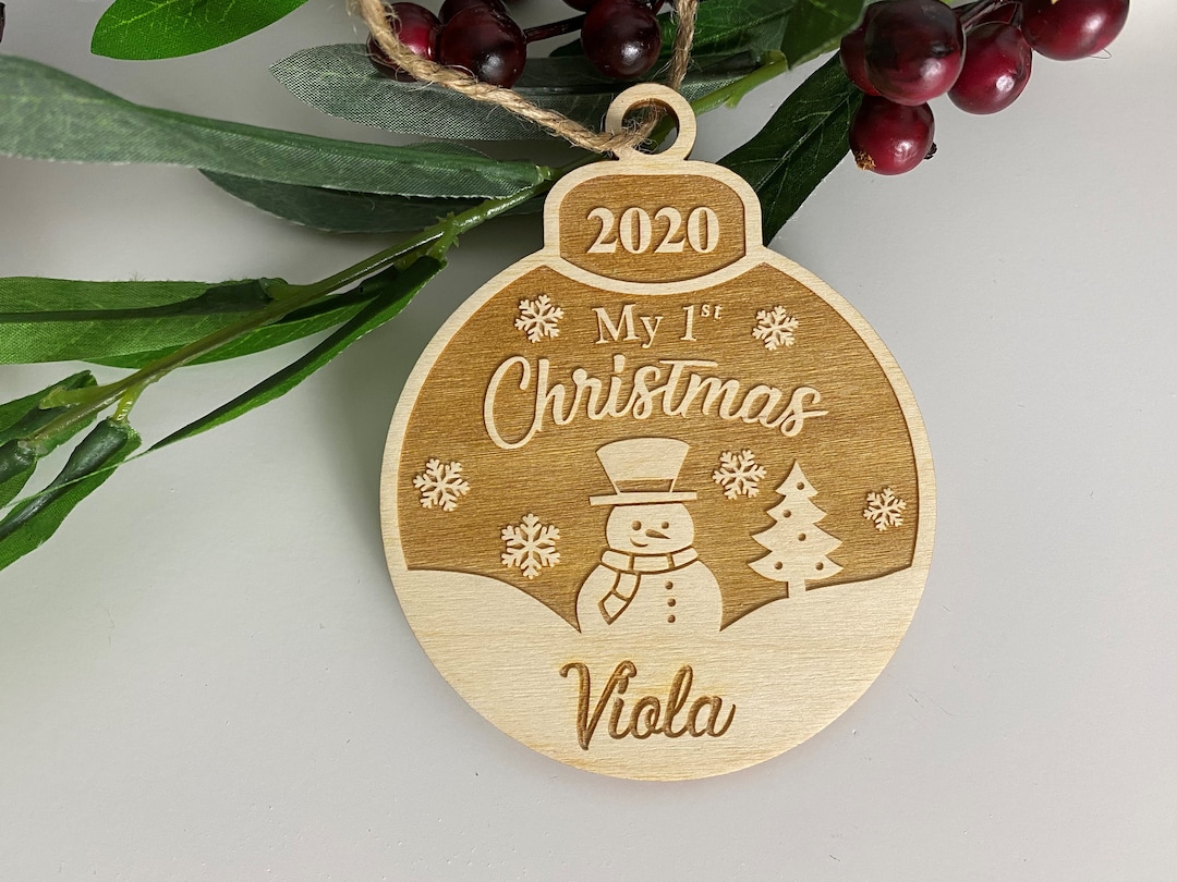 Christmas Ornament Engraved Wood - And to All a Good Night - Santa's S –  Cades and Birch