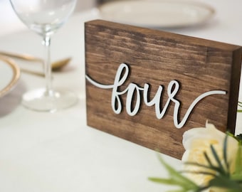 Wood Table Numbers | Wedding Table Décor | 3D Rustic Wood Table Numbers | Rustic Wedding Table Numbers | Wedding Reception Decor