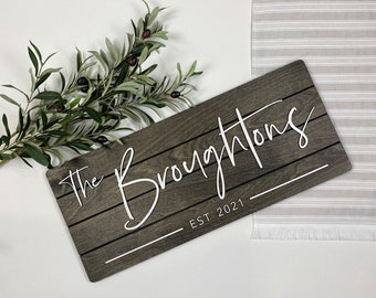 Last Name Sign, Personalized Custom Wood Sign, Wedding Gift, Wedding Present, Housewarming Gift, Established Sign, 3D Sign, Anniversary Gift