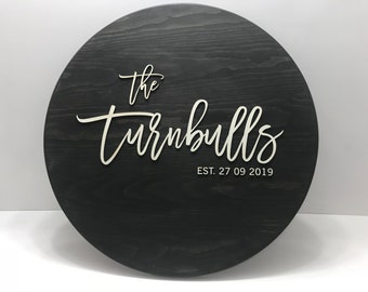 Wedding Guestbook Alternative |  Wood Wedding Guest Book  |  3D Last Name Wood Guest Book | Custom Wedding Guestbook