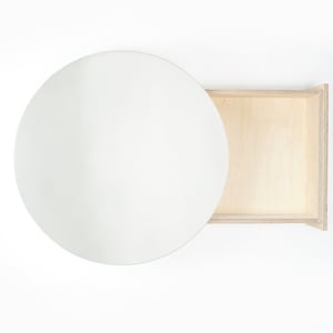 HIDE Circular Mirror and Plywood Bathroom Cabinet image 3