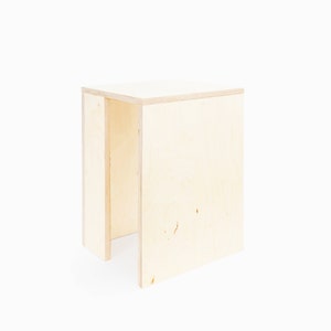 SIDE Plywood Side Table and Stool image 3