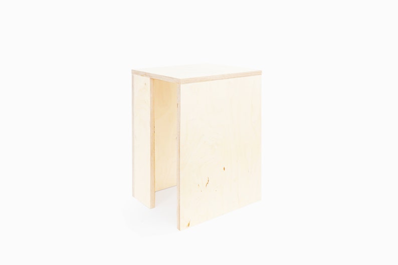 SIDE Plywood Side Table and Stool image 3