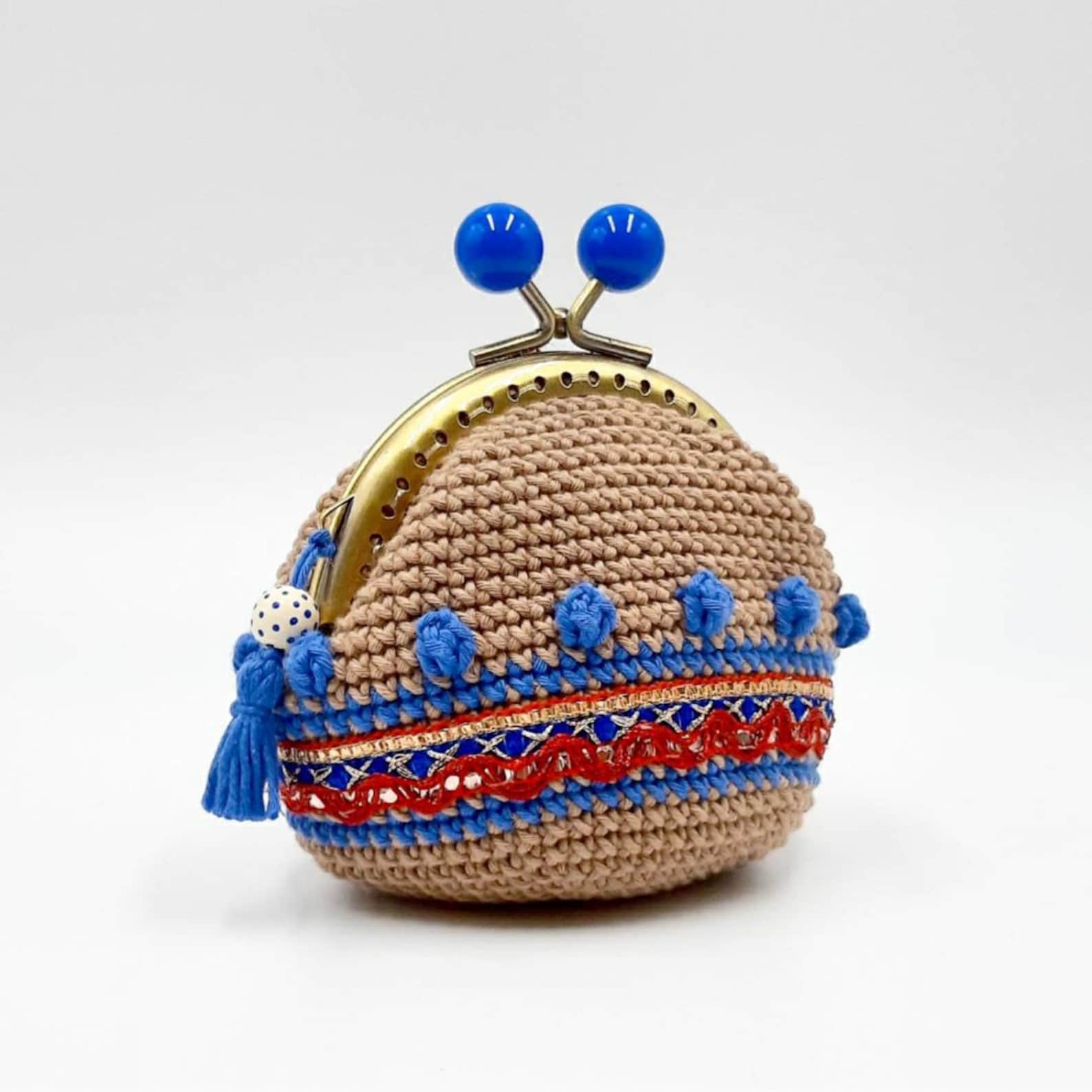 Portefeuille au crochet portemonnaie ethnique au crochet Etsy