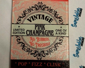 Personalised Birthday Pink Champagne Prosecco Cava Chopping board