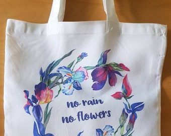 Iris Flower tote bag