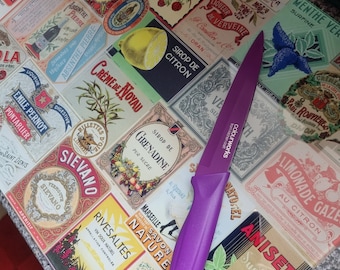 French Label Glass Cutting Board, Chic Kitchen Decor