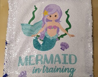 Mermaid Sequin Cushion Cover: Personalized Reversible Design