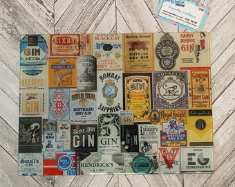 Gin Label Glass Cutting Board, Kitchen Worktop Saver