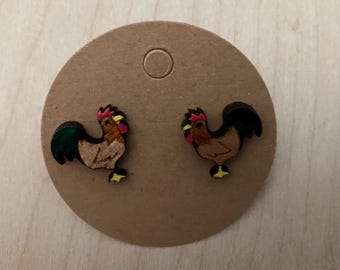 Barnyard animals post earrings