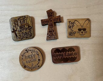 Easter wooden pin
