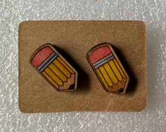 Back to school post earrings
