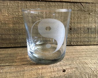 Yin Yang Rocks Glass