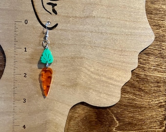 Carrot acrylic earrings