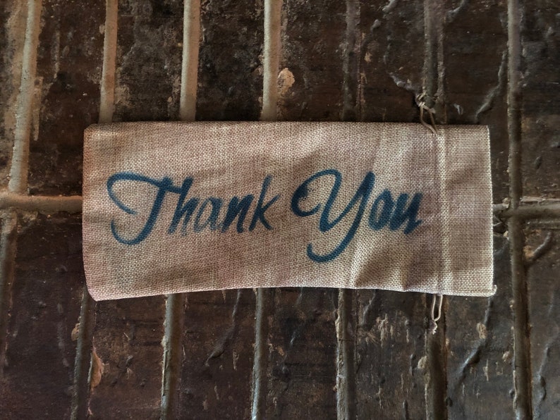 Set of 3 Brown Thank You Wine Bottle Bag