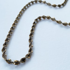 Vintage FAS 925 Sterling Silver Rope/Swirl Chain Necklace