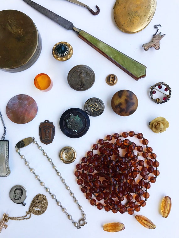 Vintage + Antique Jewelry Lot 20 Gem