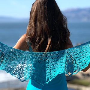 PATTERN - Teal Tide - Crocheted Wrap Pattern PDF