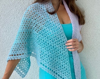 PATTERN - Vee Times Three - Crochet Wrap Pattern PDF