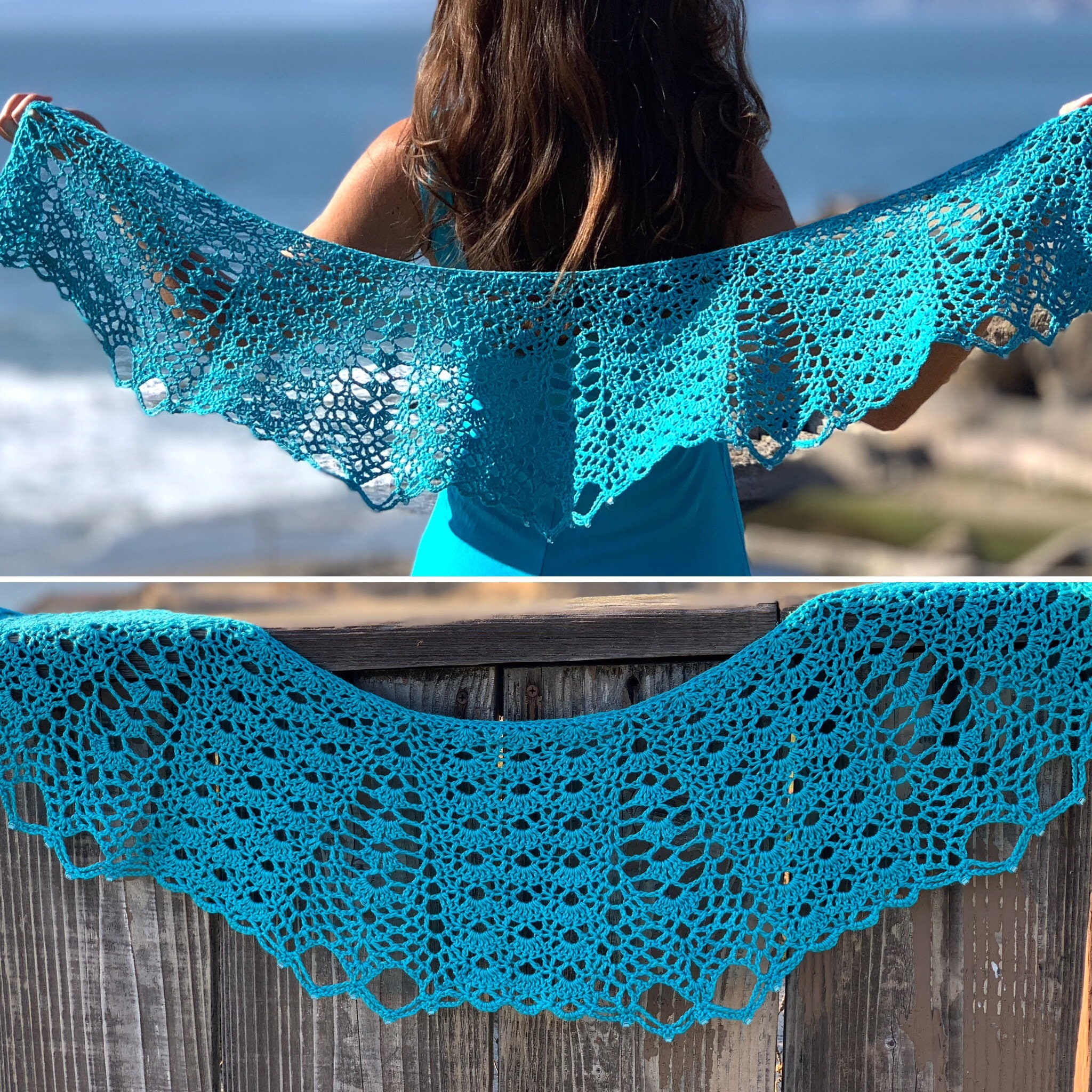 PATTERN - Teal Tide - Crocheted Wrap Pattern PDF - Etsy