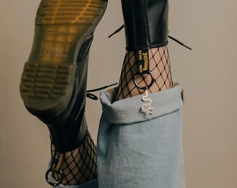 Encantos de botas de serpiente - Doc Martens Black Grunge Jewelry -Accesorios para botas de combate Moon Phase Silver Dangles - Punk Gothic Celestial Shoe Dr Gift