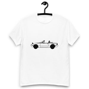 NA Miata Classic T-Shirt C Unisex Auto Mazda - Minimal Line Art Auto Kerl Freund Geschenk Pop Ups Roll Bar Drift Track Rennen JDM Paare Match